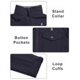 thumbnail image 6 of Little Donkey Andy Women's Lightweight Stand Collar Jacket Water Resistant Windbreaker Fleece Lined Warm Coat Purple L, 6 of 9