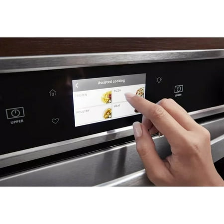 Whirlpool - 30" Built-In Electric Convection Double Wall Oven with Air Fry when Connected - Stainless Steel
