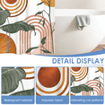thumbnail image 4 of Dznils Boho Shower Curtain with Hooks, Modern Abstract Fabric Bathroom Curtain, 72" x 72", Orange, 4 of 9