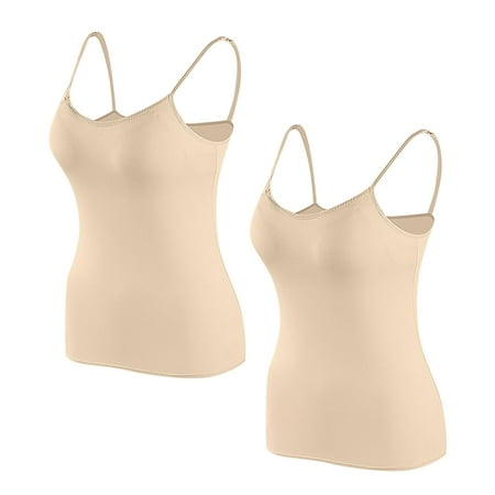 Mrat Nursing Sports Bra Women s 2pc Sports Bra Wirefree Medium Support Yoga Camisoles Gym Running Workout Tank Tops S-363 Beige XL