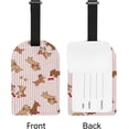 thumbnail image 5 of GZHJMY Cute Funny Dogs Luggage Tags Set of 2, PU Leather Travel ID Label with Privacy Name Card Cover for Travel Bag Suitcase Decoration, 5 of 6