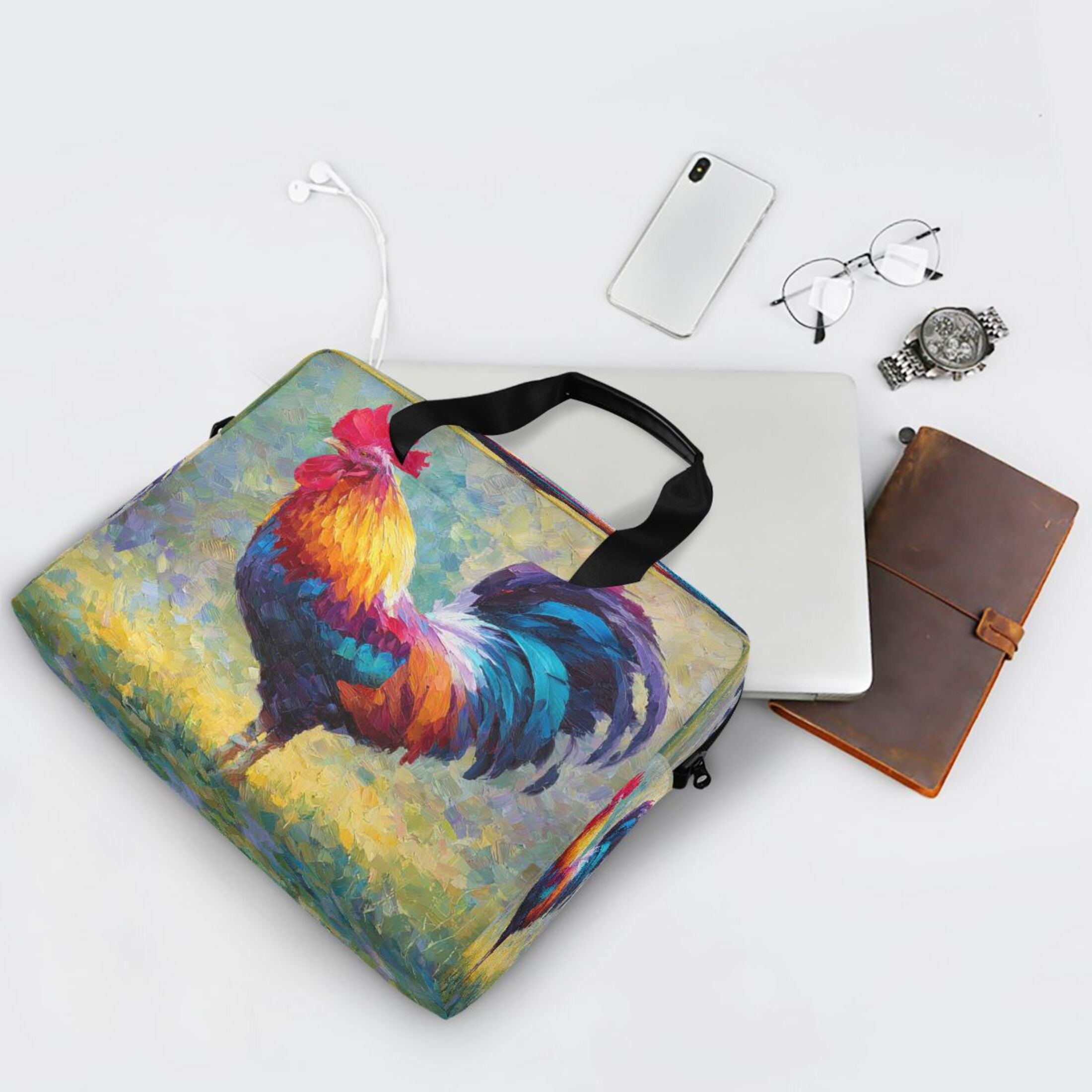 Laptop Bag Laptop Briefcase 15.7 x 3 x 11.8 Inches Laptop Bag Briefcases Laptop Storage Travel Laptop Bag Work Laptop Bag Beautiful Rooster
