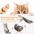 thumbnail image 1 of Juguete de plumas para mascotas, palo de gato, cabeza de repuesto, colgante de barra de gatito (curruca de cola larga) Wdftyju Libre de BPA, 1 of 3