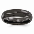 thumbnail image 1 of Solid Titanium Black Titanium Domed 6mm Ring Band Size 7, 1 of 7