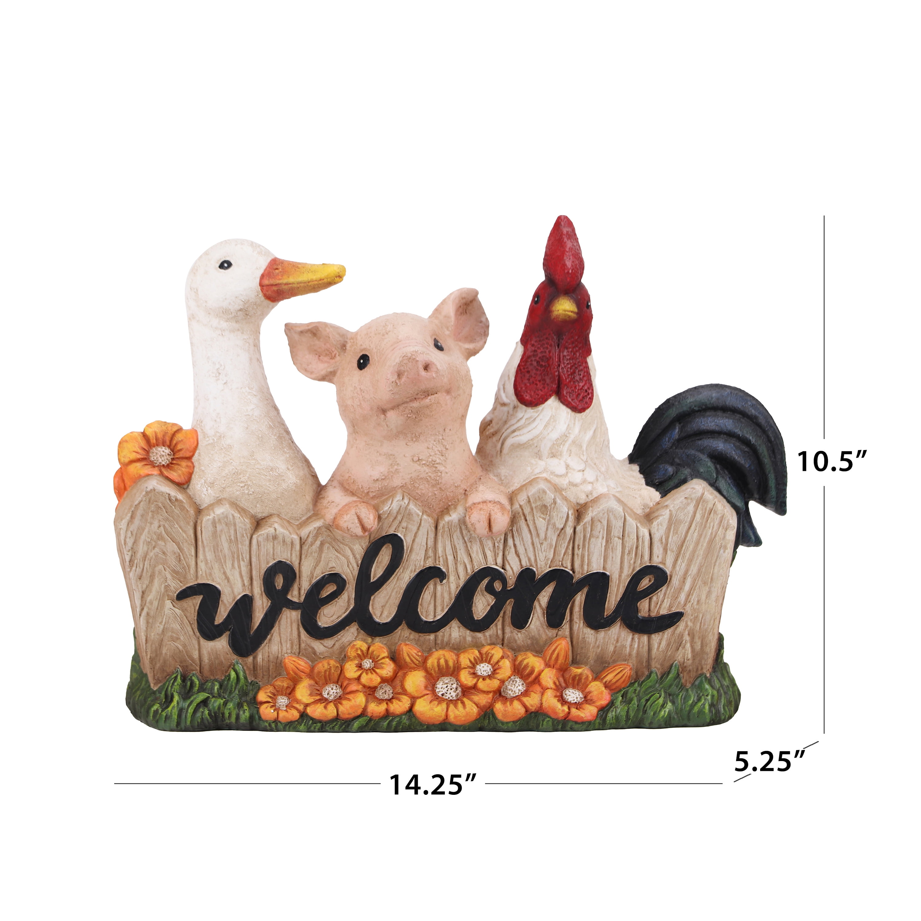 Mainstays Outdoor Welcome Small Animals Garden Statue
