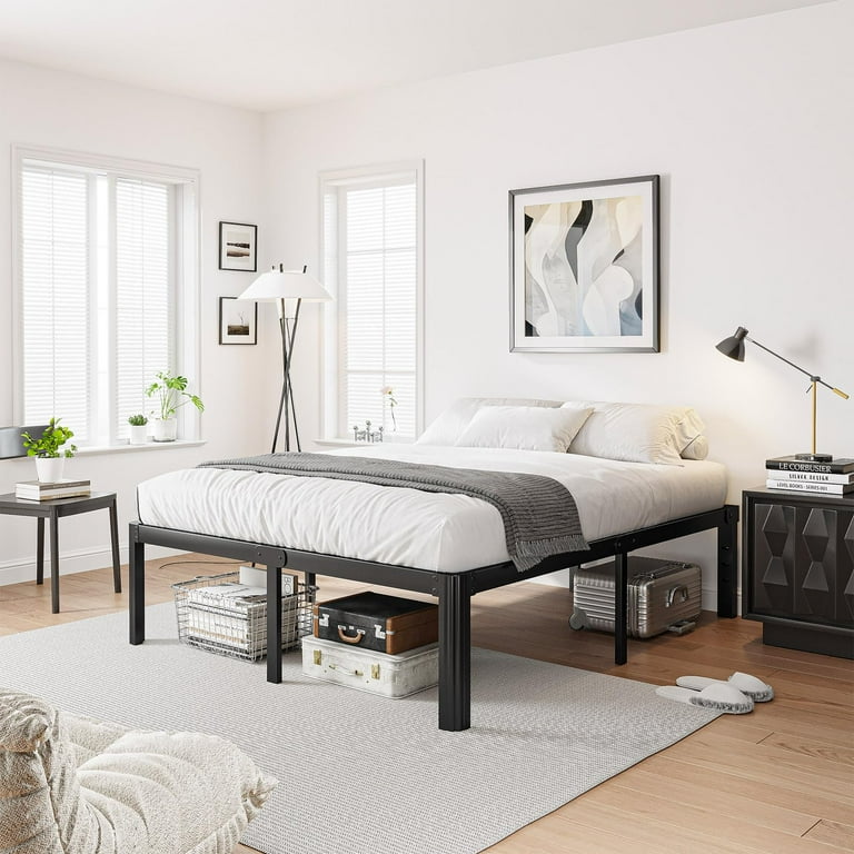 Woozuro Queen Size 18 inch Metal Bed Frame, Heavy Duty, No