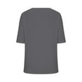 thumbnail image 6 of ShomPort Half Sleeve T-Shirts for Women Summer Casual V Neck Tops Solid Color Basic Blouses, 6 of 6
