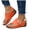 Orange, variant on Women's Platform Tong Sandals Comfortable Wedge Slingback Flip Flops Lightweight Non Slip Open Toe Beach Mules Orange Size 7