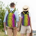 thumbnail image 4 of Disketp Animal Paw Rainbow print Canvas Backpack Lightweight Travel Daypack Student Rucksack Laptop Backpack-Medium, 4 of 5