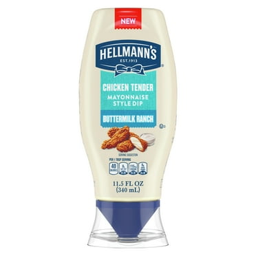Hellmann's Buttermilk Ranch Chicken Tender Mayonnaise Style Dip Buttermilk Ranch Delicious Flavor No Artificial Flavors 11.5 Fl Oz