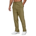 thumbnail image 4 of LWavelet Mens Houndstooth Pattern Pants Elastic Waist Slim Fit Casual Pants Army Green XL, 4 of 4