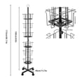 thumbnail image 3 of ToppiJoy 2Pcs 6 Tiers Rotating Greeting Card Rack, 24 Pockets Gift Card Display Stand Spinning for Offices, Shopping Malls, 3 of 11