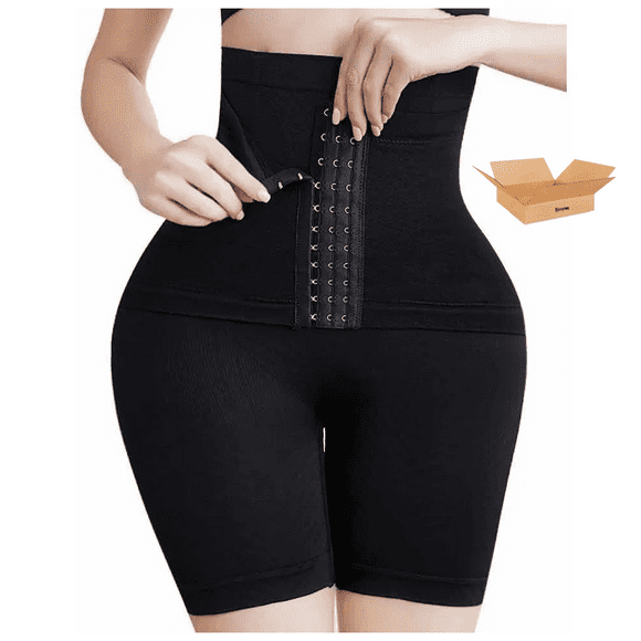 Panty Faja Short Bloosom Reductora Moldeadora Doble Compresión Negro 4XL