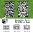 thumbnail image 2 of Smiry Outdoor Rugs 8x10, Waterproof Plastic Straw Indoor Outdoor Mat for Patio, RV Camping, Deck,Porch, Black & White, 2 of 9