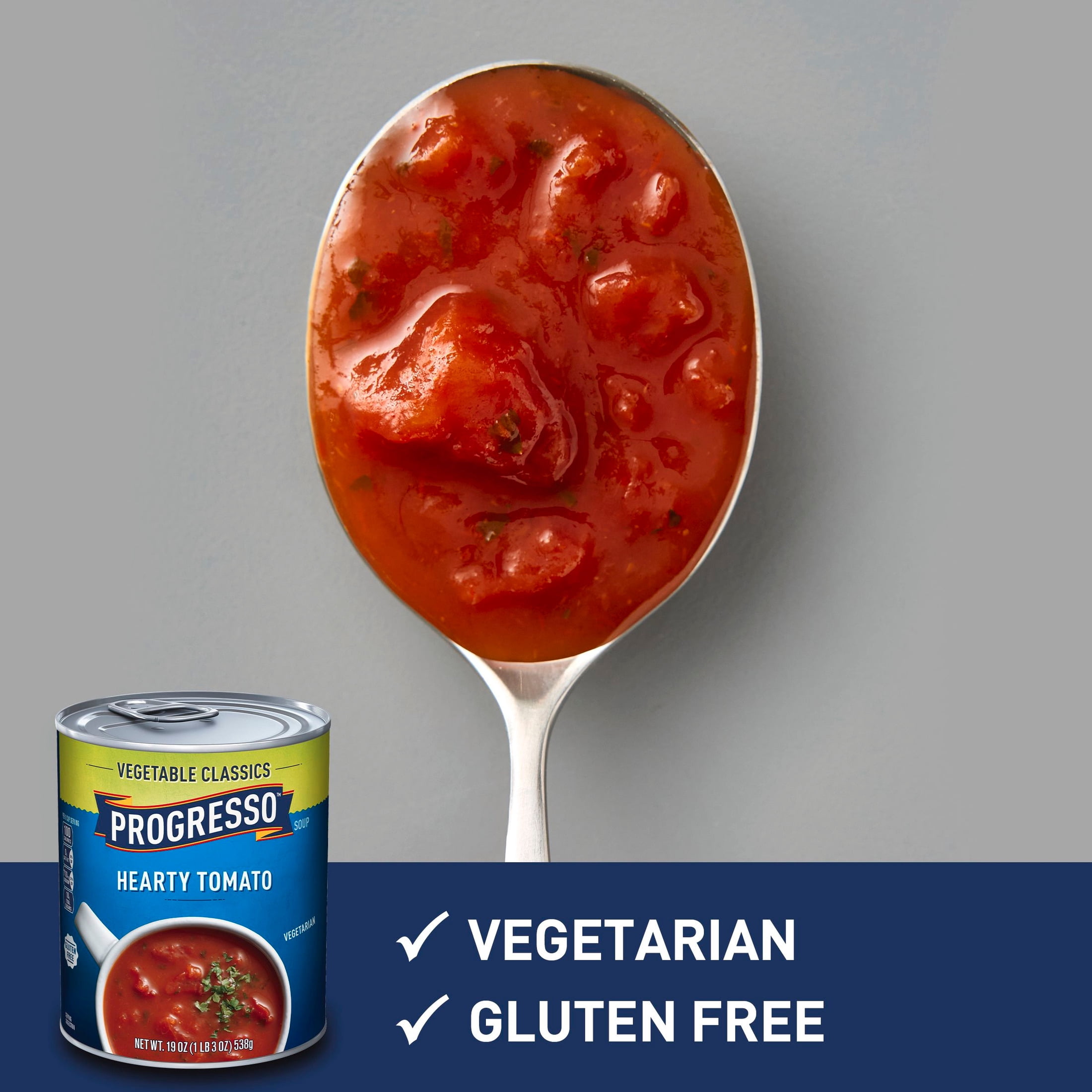(5 pack) Progresso Vegetable Classics, Hearty Tomato Soup, Gluten Free, 19 oz.