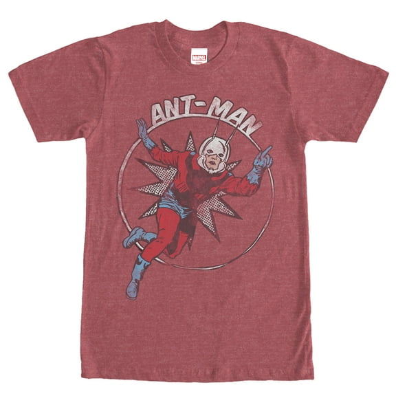 Men's Marvel Ant-Man Vintage Run Graphic Tee Red Heather X Large