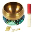 thumbnail image 7 of IBA Indianbeautifulart Tibetan Singing Bowl Musical Instrument For Meditation W/ Stick & Cushion Handcrafted In Nepal Bowl For Relaxation, Yoga & Spiritual Healing, 7 of 7