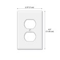 thumbnail image 2 of WIRESTER 1-Gang Duplex Outlet Cover Wall Plate/Switch Plate Cover, Bamboo Wood Texture, 2 of 6