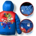 thumbnail image 2 of Nintendo Super Mario Bros Winter Jacket for Boys Mario Kart Graphic Print Boys Puffer Winter Coat for Big and Little Kids (Size 4-18), 2 of 6