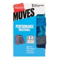 thumbnail image 5 of Hanes Moves Boys' Breathable Boxer Brief Underwear, X-Temp, Assorted Prints & Solids, 5-Pack S, 5 of 6
