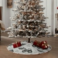 thumbnail image 4 of Rateoe Gray Tractor Pattern Christmas Tree Skirt with Ties , Christmas Tree Decorations, Farmhouse Christmas Decor Xmas Holiday Decorations-36", 4 of 6