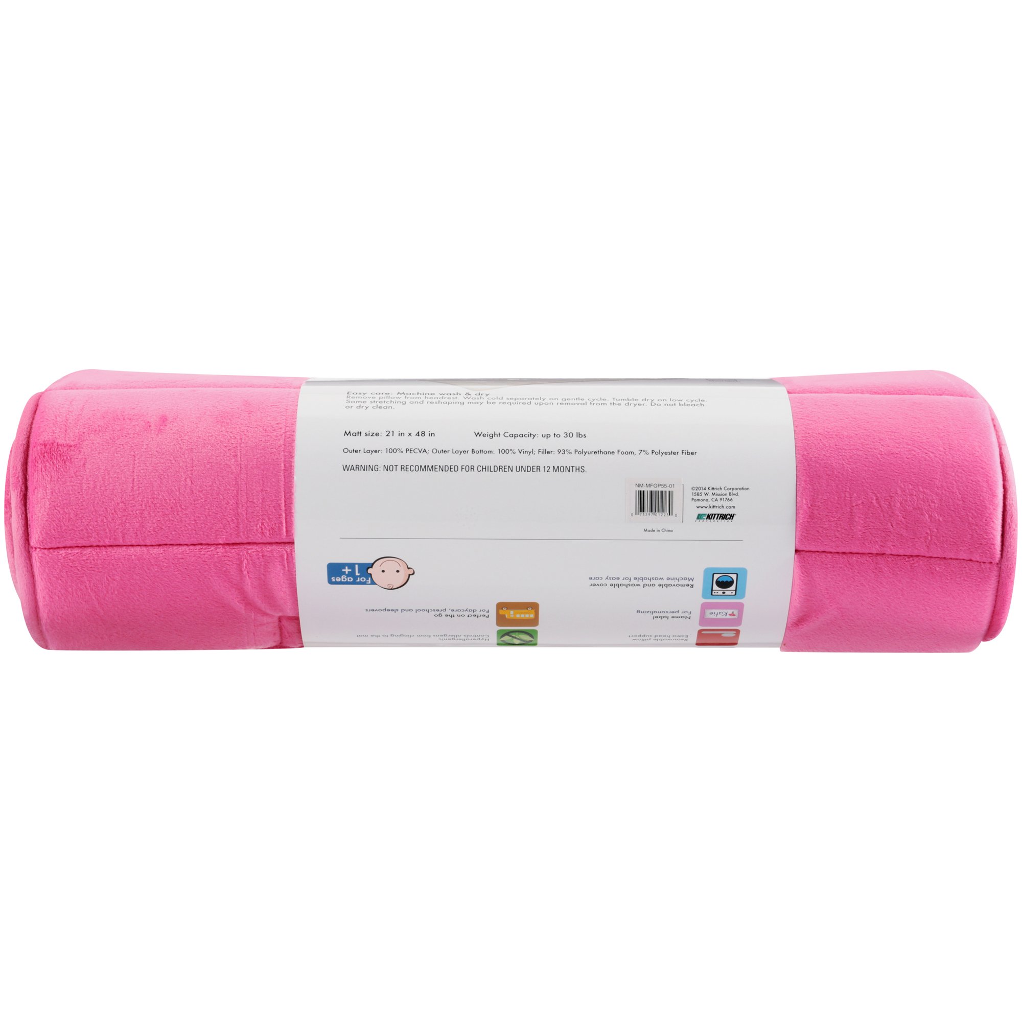 My First Pillow Female Pink Solid Memory Foam Nap Mats, Cushioned Removable Washable Cooling - image 5 of 5