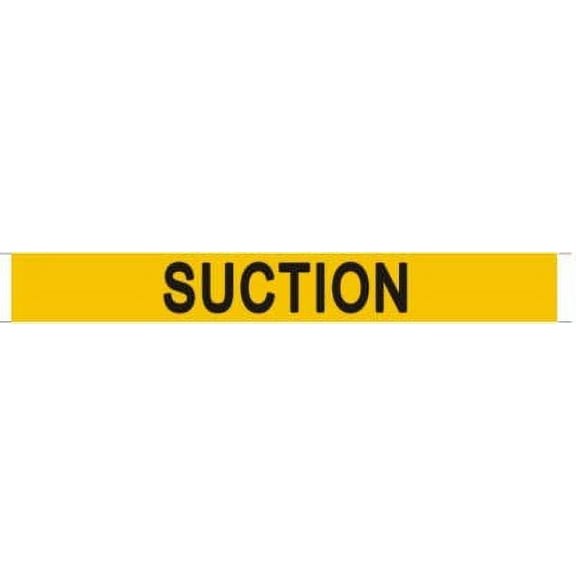 Set of 5 PCS - Pipe Marking- Suction Sign (Sticker,Yellow, 1X8)(ref-2022-4)