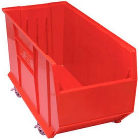 Quantum Storage Systems B2132440 Mobile Hulk Plastic Stacking Bin, Red - 19.87 x 35.87 x 17.5 in.
