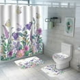 thumbnail image 6 of CSCHome Shower Curtain Anti-Fog Polyester Leaf Floral Print Shower Curtain for Bathroom, Home, Hotel Decor 71x71inch, 6 of 6