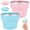 Pink+Blove, variant on 2-Pack Folding Cups, Silicone Collapsible Travel Cup with Lid & Strap – Reusable Water Cup, Dishwasher Safe for Camping, Travel, Airport & Hotel (6.76oz)