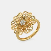 MDK JEWELS Diamond Ring In 18k Yellow Gold 3.54 Gram With 0.075 Diamonds
