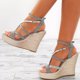 thumbnail image 1 of MKLEKYY Sandalias de Cuña para Mujer, Sandalias de Plataforma Con Cuña y Punta Abierta, Zapatos Informales Elegantes de Verano para Mujer, 1 of 4