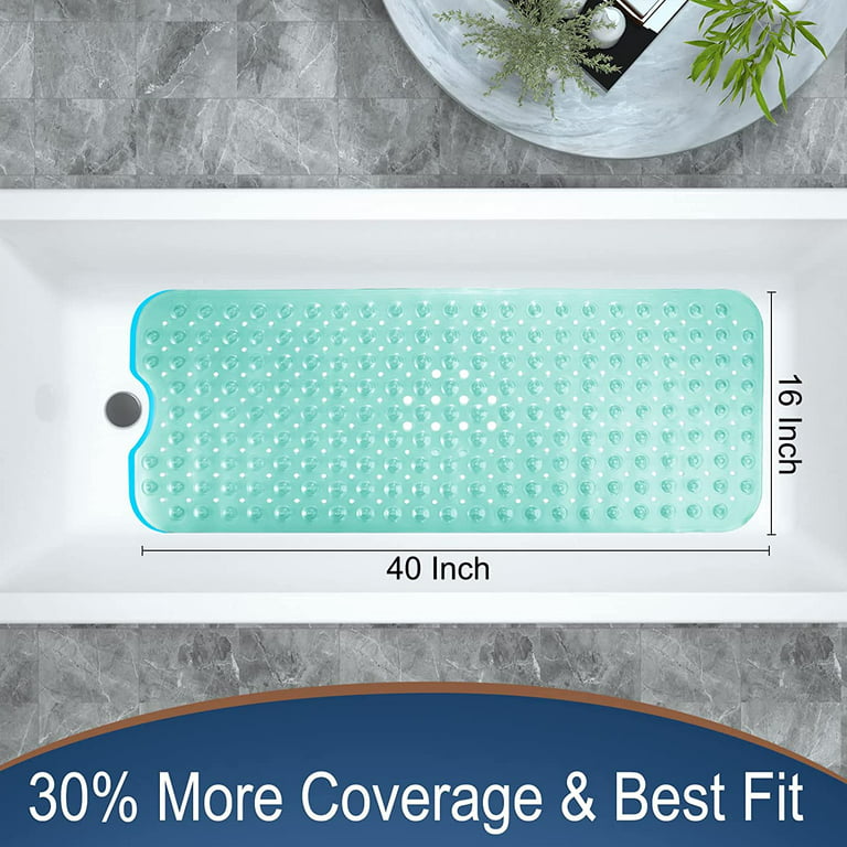 Rectangle Bath Mat Non-slip Transparent Shower Mat Antibacterial Bathtub  Safety Bubble Bathroom Massage Mat Suction Bathtub PVC