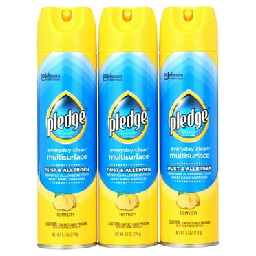 Pledge® Clean It Dust & Allergen Multisurface Cleaner Spray, All Purpose Cleaner, Lemon Scent, 9.7 oz, 3 ct