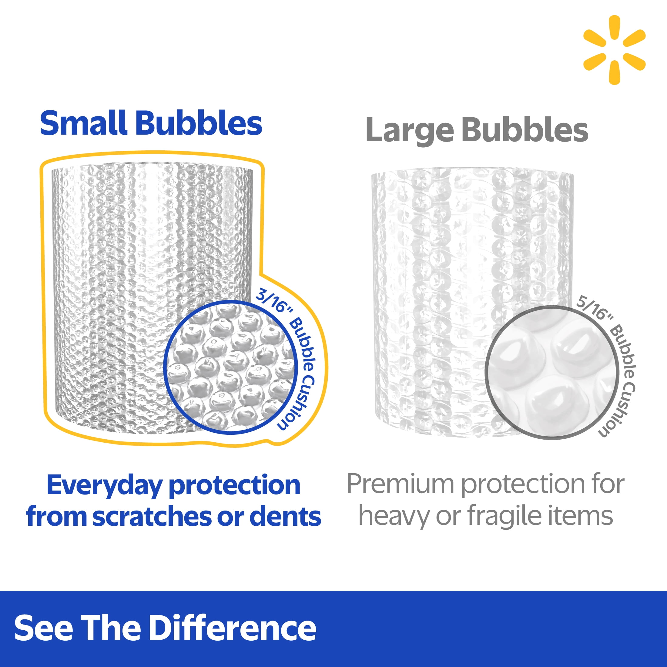 Walmart Bubble Cushion Roll, Clear, 12" x 65'