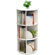 3 Tier 360° Rotating Stackable Shelves Bookshelf Organizer