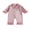 Pink, variant on RUINIXCW Toddler Baby Girl Silk Stain Pajamas Newborn Infant Baby Girls Romper One Piece Spring Fall Sleepwear Lapel V Neck Fuzzy Trim Long Sleeve Button Up Jumpsuit Homewear