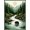 Green Brown Cream, Pattern 13, variant on ODIKA 8'x10' Washable Area Rug Fishing Lake Border Cabin Forest Wildlife Print Motif Motifs for King Size Bedroom Under Bed, Master Suite, Non-Shedding, Easy Care