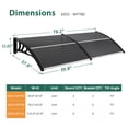 thumbnail image 4 of Macrout 78.2”x 37.8”Outdoor Window Awning Exterior with Polycarbonate Panels for Door Entrance, Air Conditioner, Front and Back Patio Door Canopy for Sun Shelter, UV, Rain, Snow Protection(Gray), 4 of 10