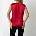 thumbnail image 7 of Women's Satin Tank Top, V Neck Casual Camisole Sleeveless Blouse for Summer Basic Wear and Layering,Wine,S, 7 of 7