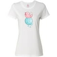 thumbnail image 3 of Inktastic Cute Axolotl Sitting on a Bubble Women's T-Shirt, 3 of 5