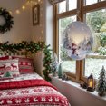 thumbnail image 3 of Welcome Sign for Front Door, Christmas Snowman Round Metal Wall Art Wreaths, Winter Farmhouse Xmas Tree Snowy Landscape Outdoor Indoor Wall Hanging Sign for Porch Decor Housewarming Gifts 11.8 Inch, 3 of 8
