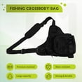 thumbnail image 4 of Bolso Bandolera de Pesca, Riñonera para Hombre con Almacenamiento de Aparejos, Bolsa Deportiva de Pecho con Múltiples Bolsillos para Escalada y Acampada., 4 of 5