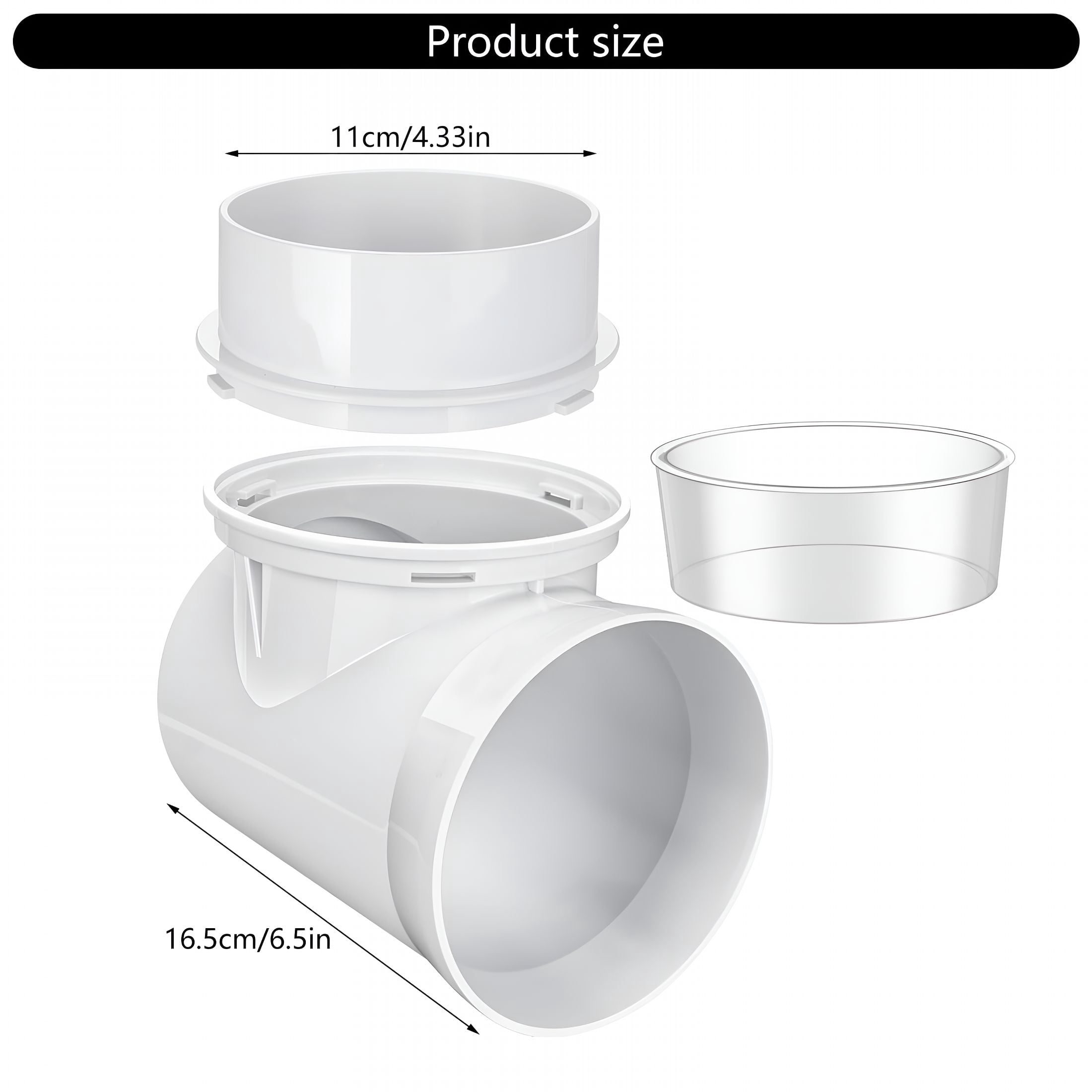 HIBIBUD 2026 New Dryer Vent Hose for Tight Space Vent Connector Set 90 Degree Dryers Elbow Hose Attachment for Laundry Room, Apartment, Basement, Small Space