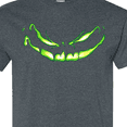 thumbnail image 4 of Inktastic Sinister Grinning Pumpkin Face in Lime Green Glow T-Shirt, 4 of 5
