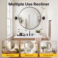 thumbnail image 7 of JIOABL 28 Inch Round Mirror, Metal Frame Wall Mirror for Entryway, Bathroom, Vanity, Living Room, Modern Circular Mirro, Black, 7 of 7