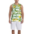 thumbnail image 4 of Easygdp Lemon Men's Mesh Basketball Jersey Quick Drying Sleeveless Shirts Fitted Muscle Tank Tops Sport Round Neck T-Shirt - XX-Large, 4 of 9