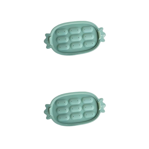 Bearachild Herramientas para hornear salchichas, molde para alimentos, bandejas para picar, bandeja de almacenamiento, contenedor casero de Verde 2piezas