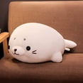 thumbnail image 2 of Bonito juguete de peluche con foca, almohada para abrazar con foca supersuave, regalo de peluche con foca regordeta para niños, niñas, niños, bebés, niños pequeños hogar (19,7 pulgadas/50 cm) WD.WDQZL Hogar, 2 of 9