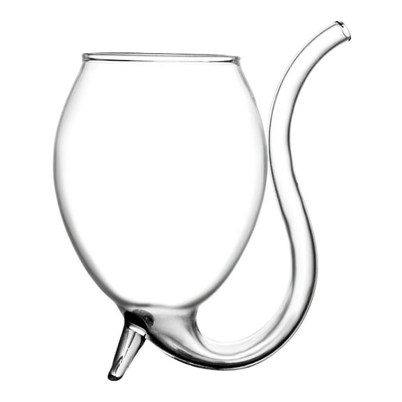 Cocktail Martini Glass with Built-In Straw Champagne Cup Whisky Glasses for Club 300ml